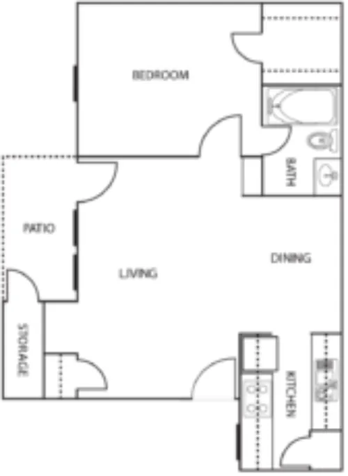 Balcones Club Apartments floor plan 2