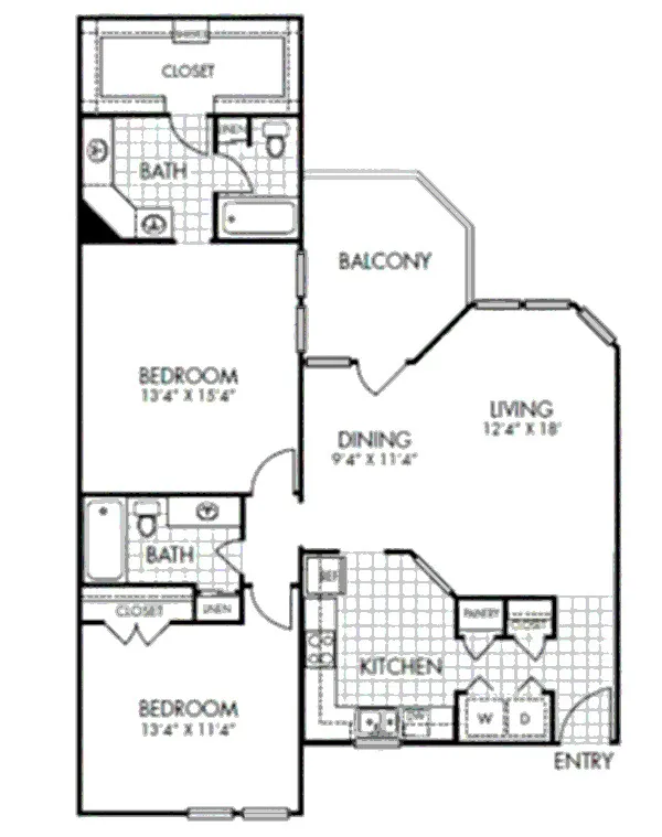 BentTreeTrailsAddisonDallasApartmentFloorPlan7