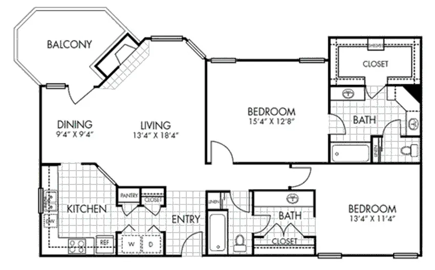BentTreeTrailsAddisonDallasApartmentFloorPlan8
