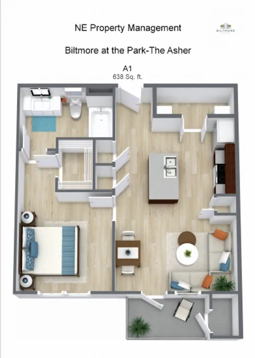 Biltmore at the Park floor plan 1