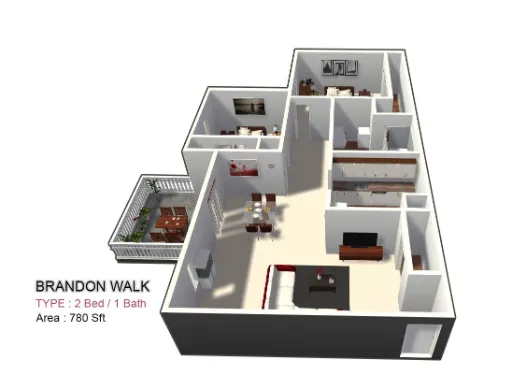 Brandon Walk Apartments Floorplan 2