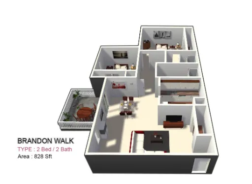 Brandon Walk Apartments Floorplan 3