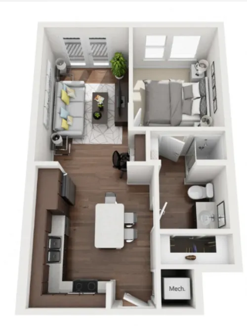 Burnet flats floorplan 1