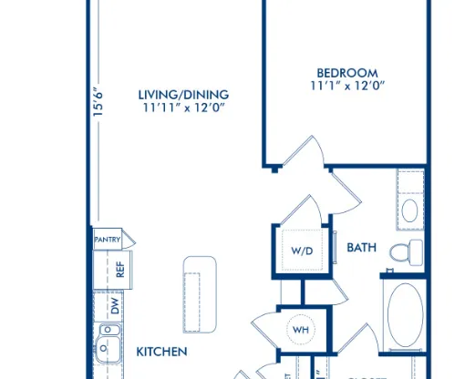 Camden Belmont Dallas Apartment Floor Plan 1