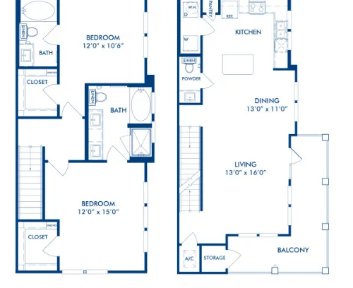 Camden La Frontera Apartments floorplan 13