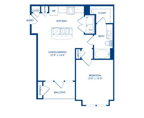 Camden La Frontera Apartments floorplan 2