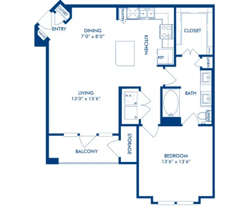 Camden La Frontera Apartments floorplan 4