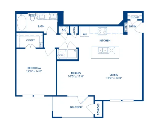 Camden La Frontera Apartments floorplan 5