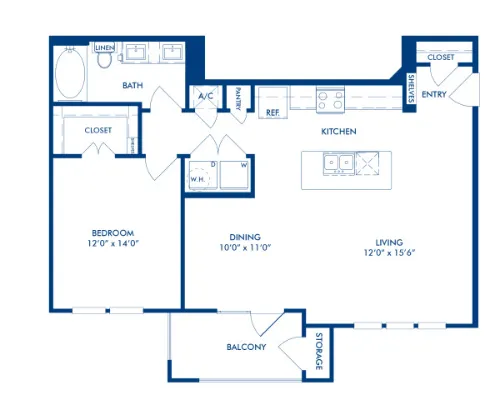 Camden La Frontera Apartments floorplan 7