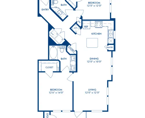 Camden La Frontera Apartments floorplan 8