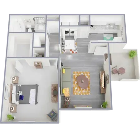 Candlelight Park Apartments Duncanville FloorPlan 1