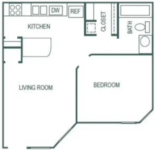 Canyon Oaks Apartment Homes Floorplan 1