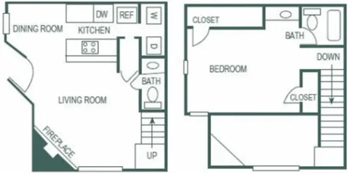 Canyon Oaks Apartment Homes Floorplan 3