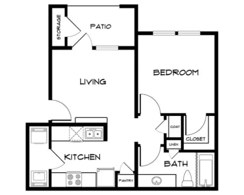 Cedar Springs Apartment Homes Floorplan 1