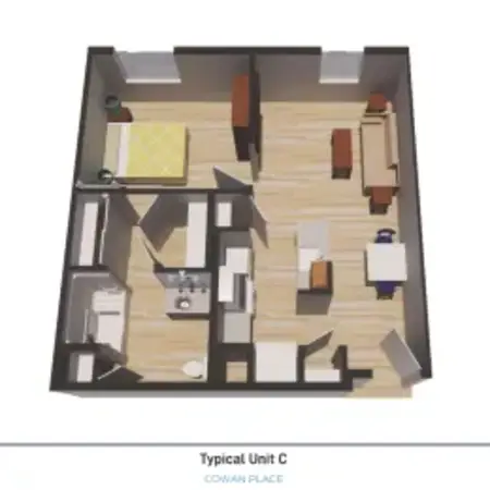 Cowan Place Fort Worth FloorPlan 1