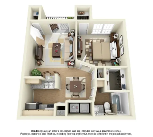 Creekside Villas Apartments floor plan 1