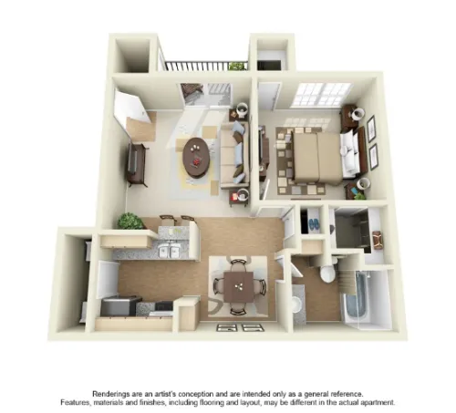 Creekside Villas Apartments floor plan 2