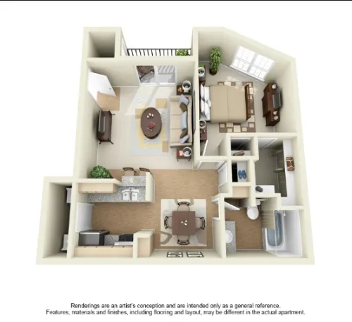 Creekside Villas Apartments floor plan 3