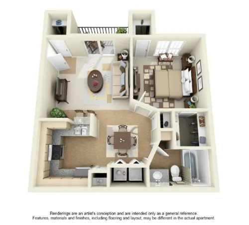 Creekside Villas Apartments floor plan 4