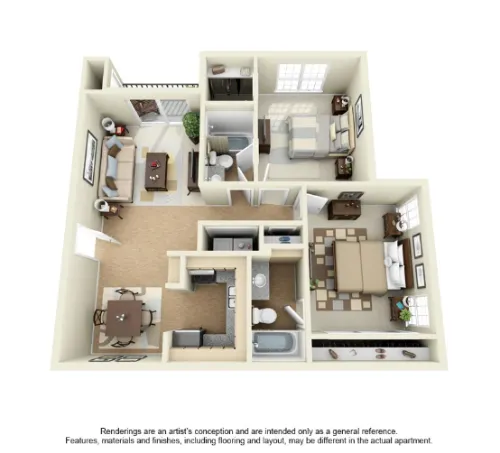 Creekside Villas Apartments floor plan 9