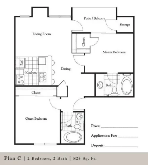 Creekwood Apartments DeSoto floorplan 3