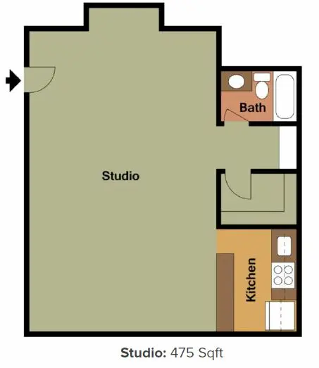 Crossings Apartments Garland Floorplan 1