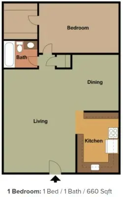 Crossings Apartments Garland Floorplan 2