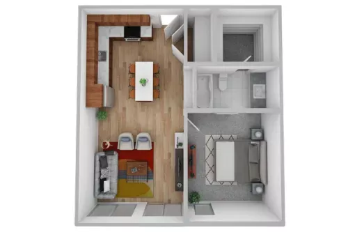 Cypress Lofts Sherman Floorplan 1