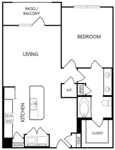 Dominion at Mercer Crossing Farmers Branch Apartment Floor Plan 4