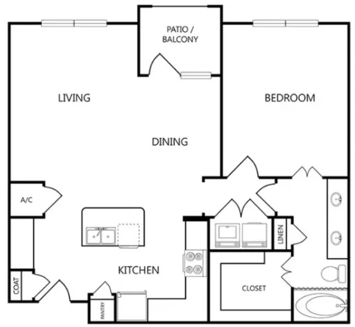 Dominion at Mercer Crossing Farmers Branch Apartment Floor Plan 5