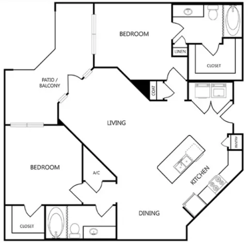 Dominion at Mercer Crossing Farmers Branch Apartment Floor Plan 7