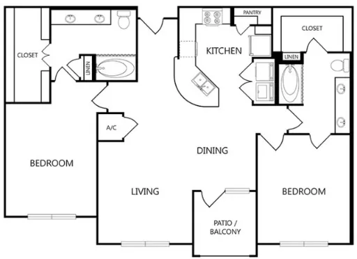 Dominion at Mercer Crossing Farmers Branch Apartment Floor Plan 8