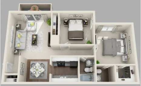 El Castillo Apartments Floorplan 2