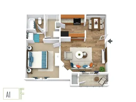 Fieldcrest Apartments Carrollton FloorPlan 1