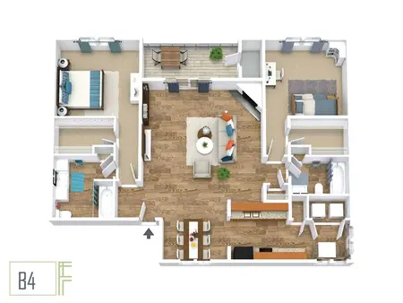 Fieldcrest Apartments Carrollton FloorPlan 6