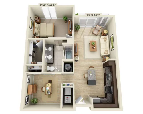 Fiori on Vitruvian Park Addison Floorplan 3