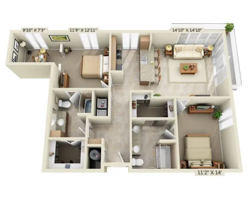 Fiori on Vitruvian Park Floorplan 7