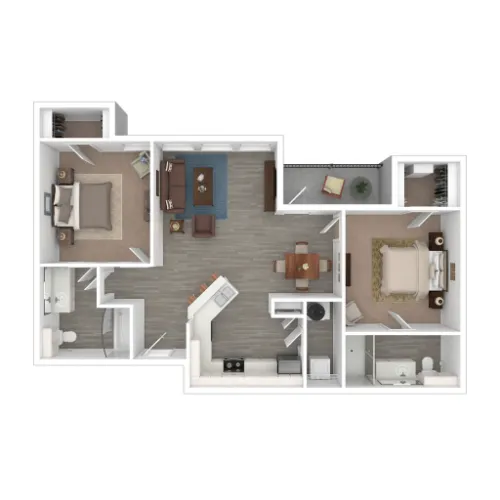 Four Cedars Apartments Gunter Floorplan 2