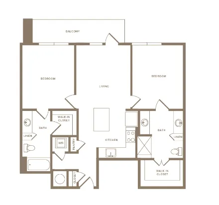 Hall Street Flats Dallas Apartment Floor Plan 14