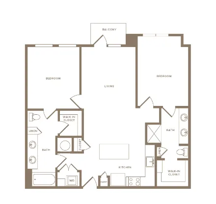 Hall Street Flats Dallas Apartment Floor Plan 15