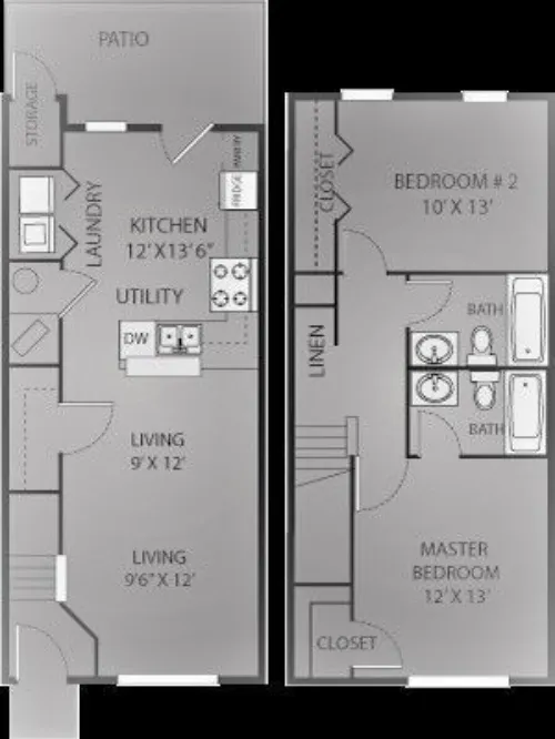 Heather Lane - Tiffany Square Townhomes Floorplan 1