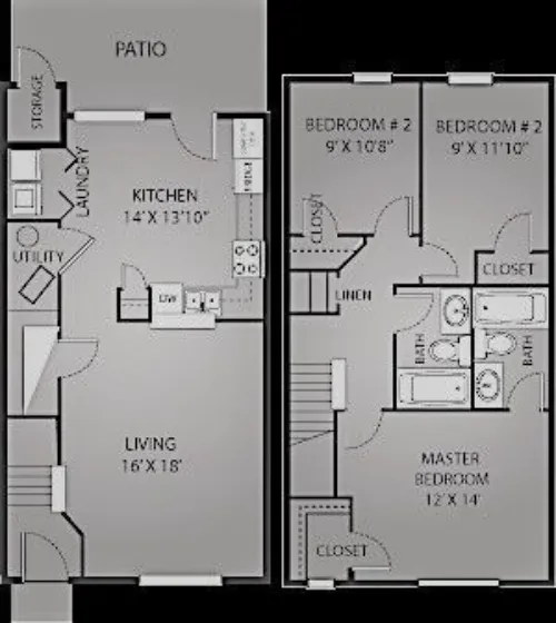 Heather Lane - Tiffany Square Townhomes Floorplan 2