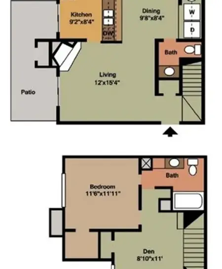 Huntington Cove Townhomes Farmers Branch FloorPlan 1