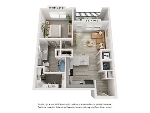 Jefferson Cedar Ridge Dallas 1BD FloorPlan 02