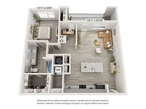 Jefferson Cedar Ridge Dallas 1BD FloorPlan 04