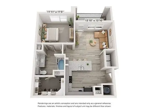 Jefferson Cedar Ridge Dallas 1BD FloorPlan 05