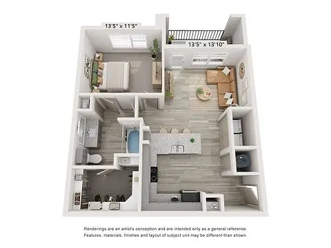 Jefferson Cedar Ridge Dallas 1BD FloorPlan 06