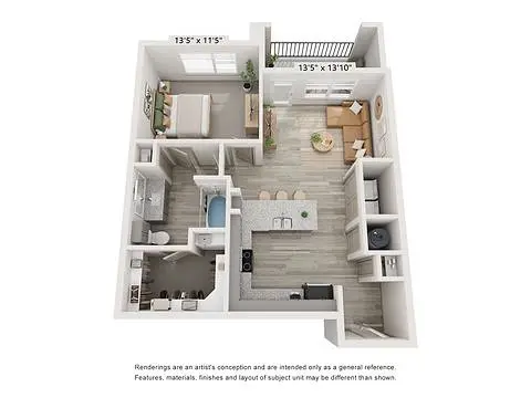 Jefferson Cedar Ridge Dallas 1BD FloorPlan 07