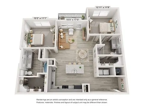 Jefferson Cedar Ridge Dallas 2BD FloorPlan 01