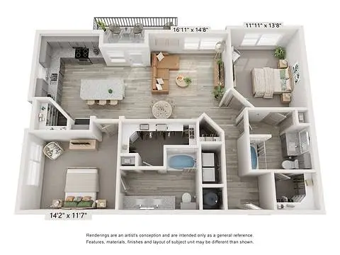 Jefferson Cedar Ridge Dallas 2BD FloorPlan 02